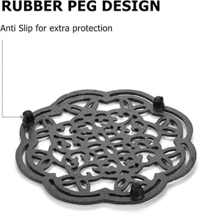 Yopay trivet on dining table complements farmhouse decor while guarding surfaces