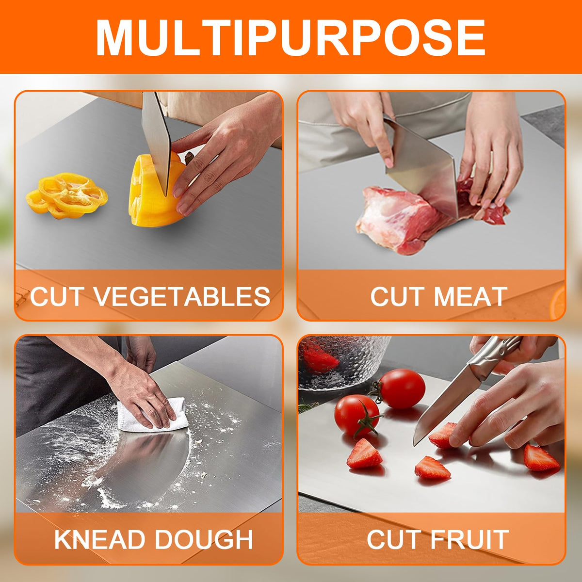 Yoposeo cutting board handles meat prep with easy-clean surface