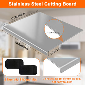 Yoposeo cutting board with non-slip mats stabilizes chopping for safer prep