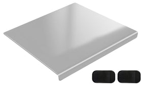 Yoposeo stainless steel cutting board on a counter offering generous prep space