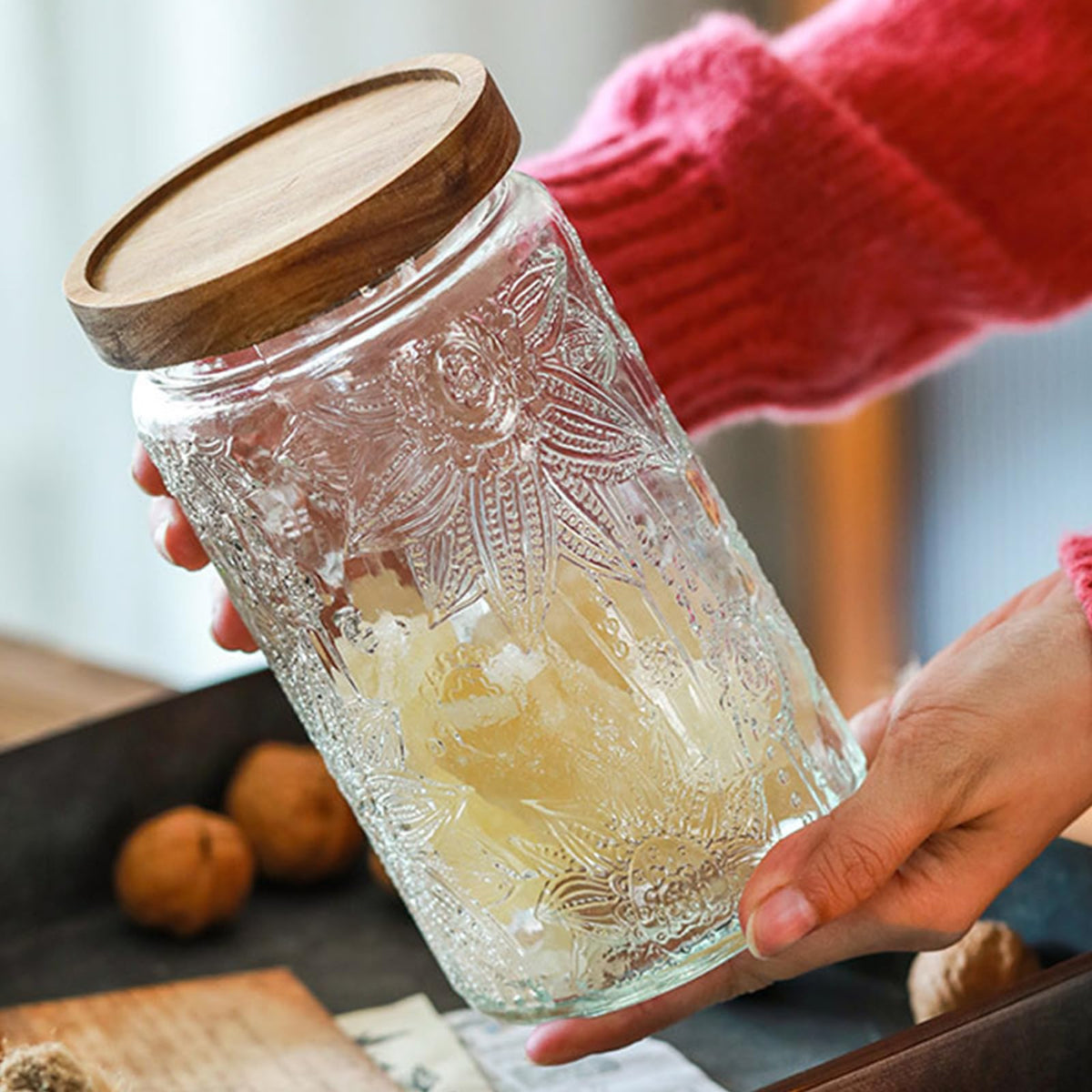 yoqelt cookie candy coffee storage demonstrates versatile use for snacks, coffee and desserts