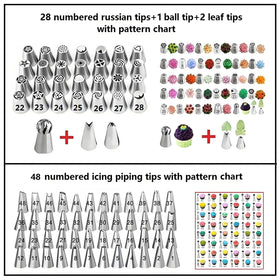 YOQXHY numbered large and small tips for precise flower designs