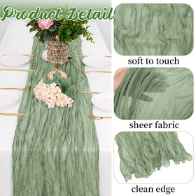 Yorcari 8-pack cheesecloth runners ready for versatile party decor.