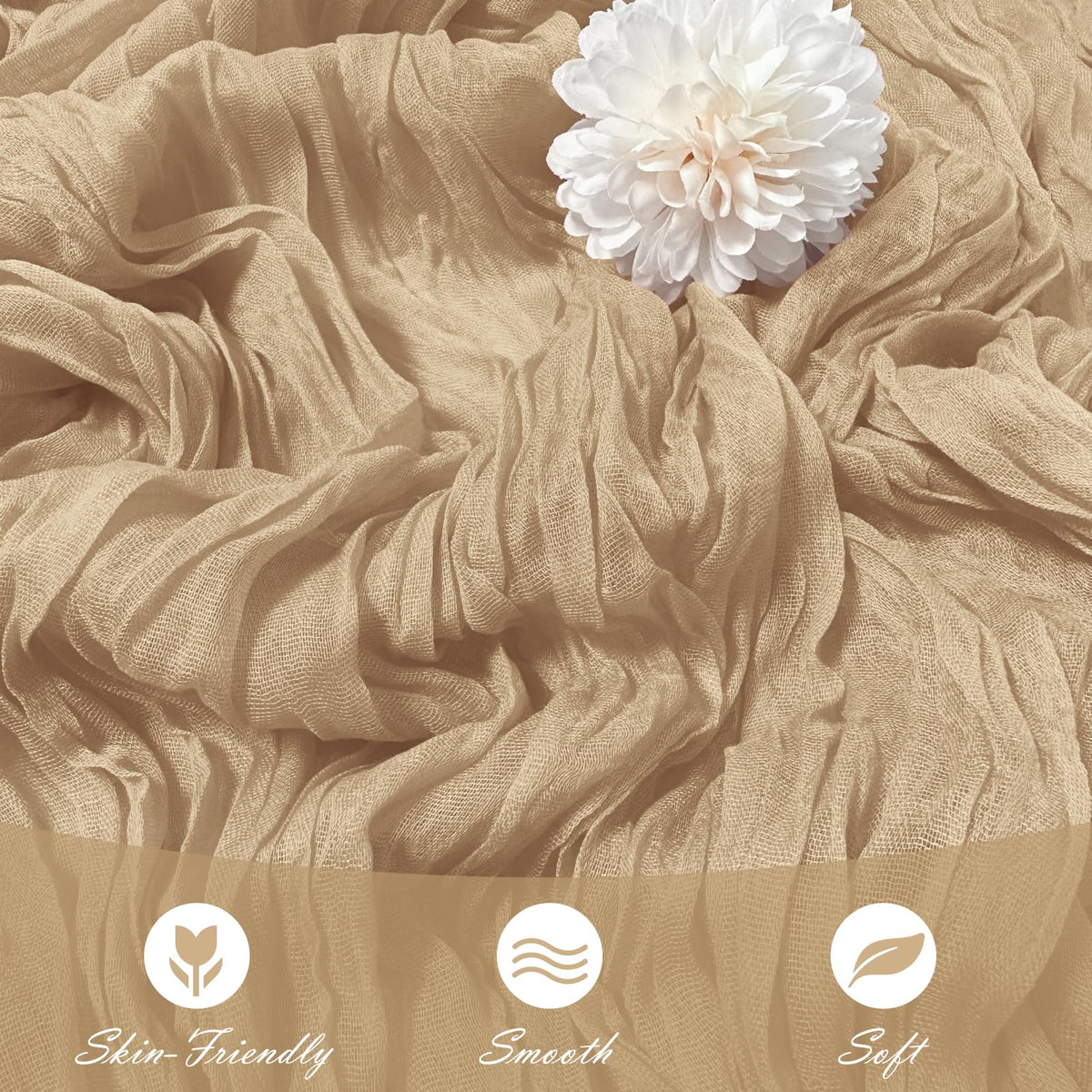 Flat lay with flowers and candles using Yorcari runner for elegant party decor