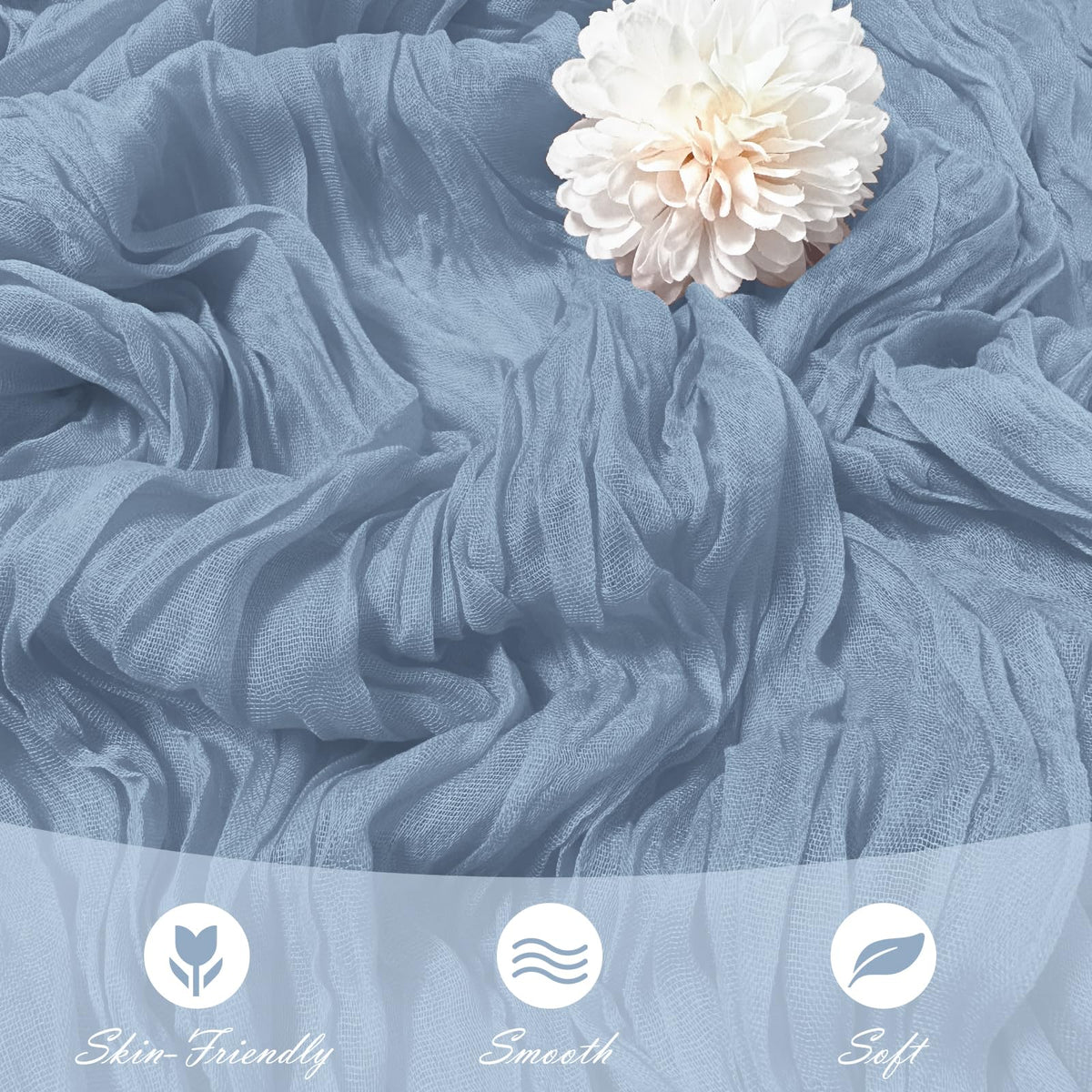 Yorcari natural pleated runner suits weddings, parties, and baby showers