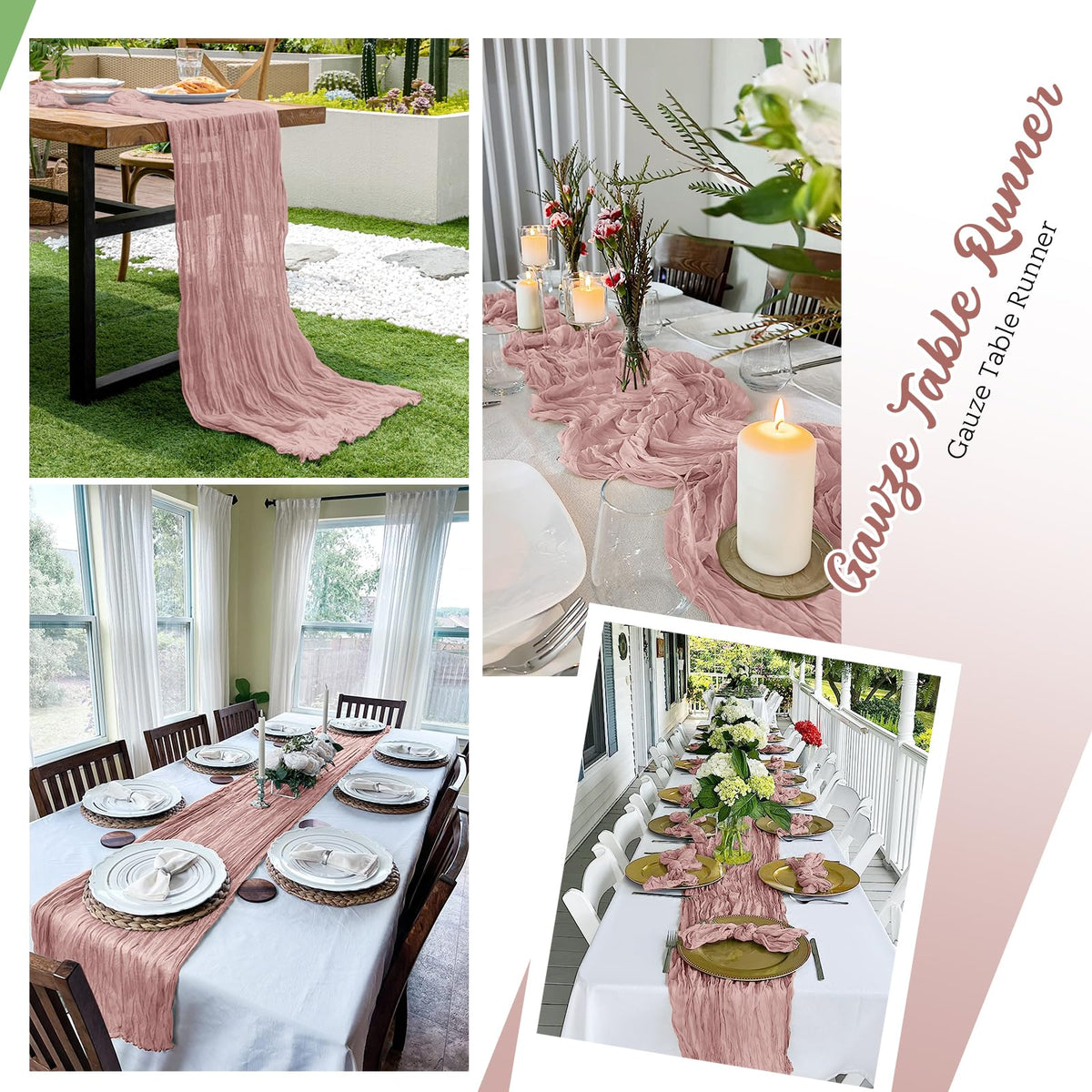 Yorcari romantic table decor with candles and florals.