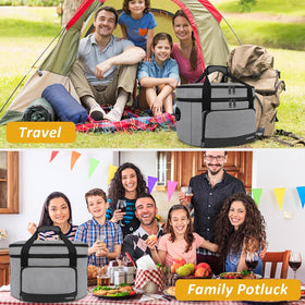 YOREPEK compatible with 5-8 quart oval slow cookers for versatile use.