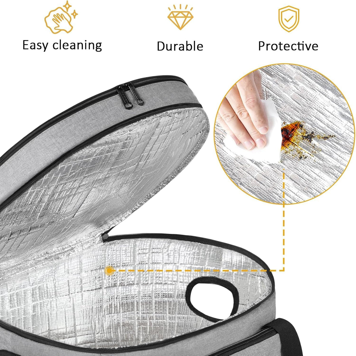 YOREPEK exposed-handles provide a secure grip when carrying multiple items.