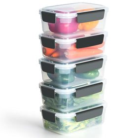 YORY 7-cup container set with nestable design for space-saving storage.