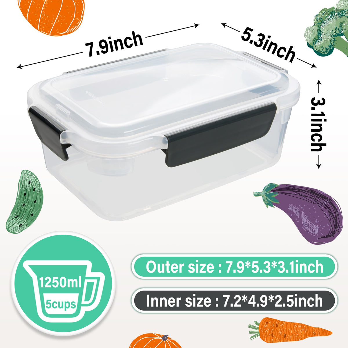 YORY ideal for meal prep, leftovers, lunches, and on-the-go meals