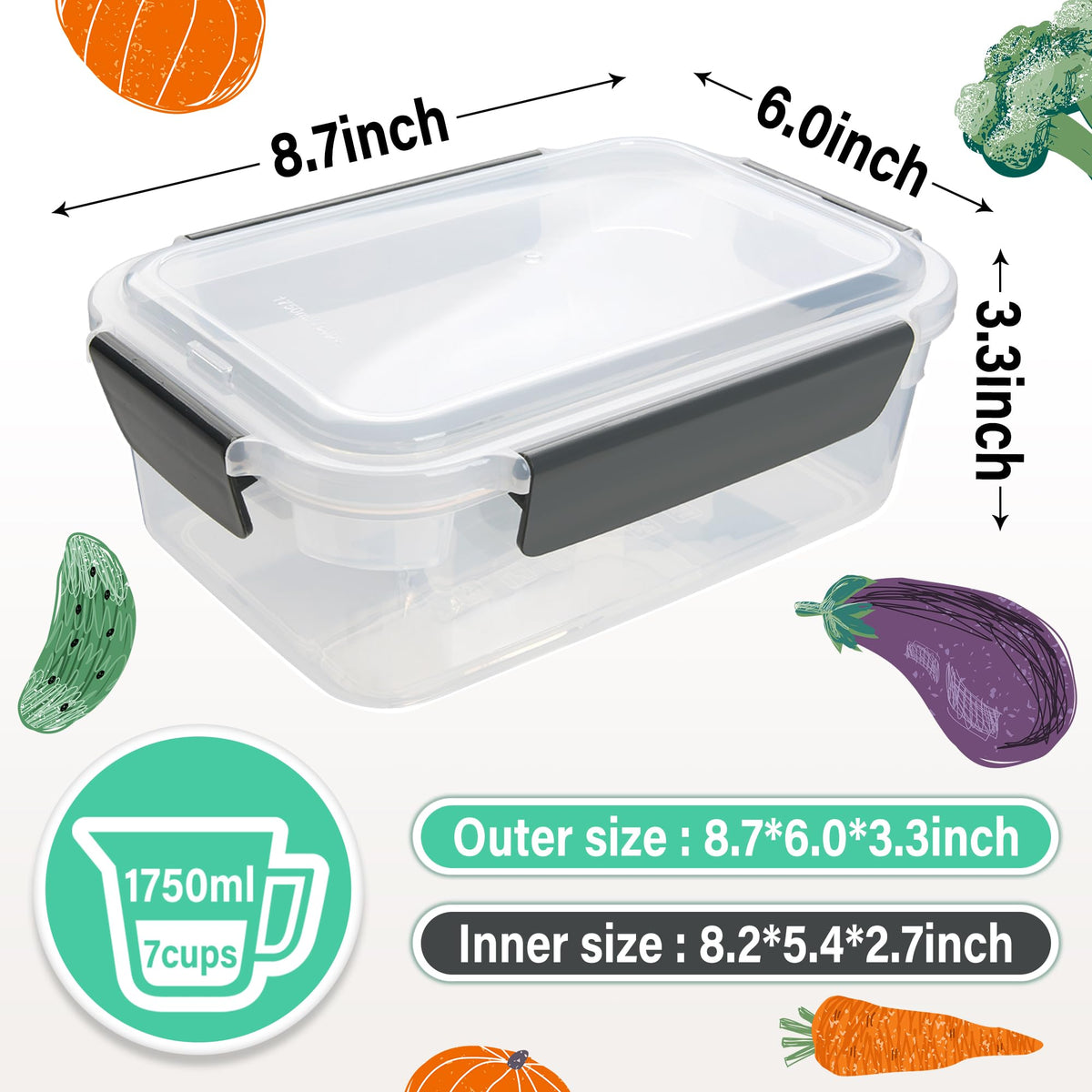YORY BPA-free plastic is safe for daily food storage.