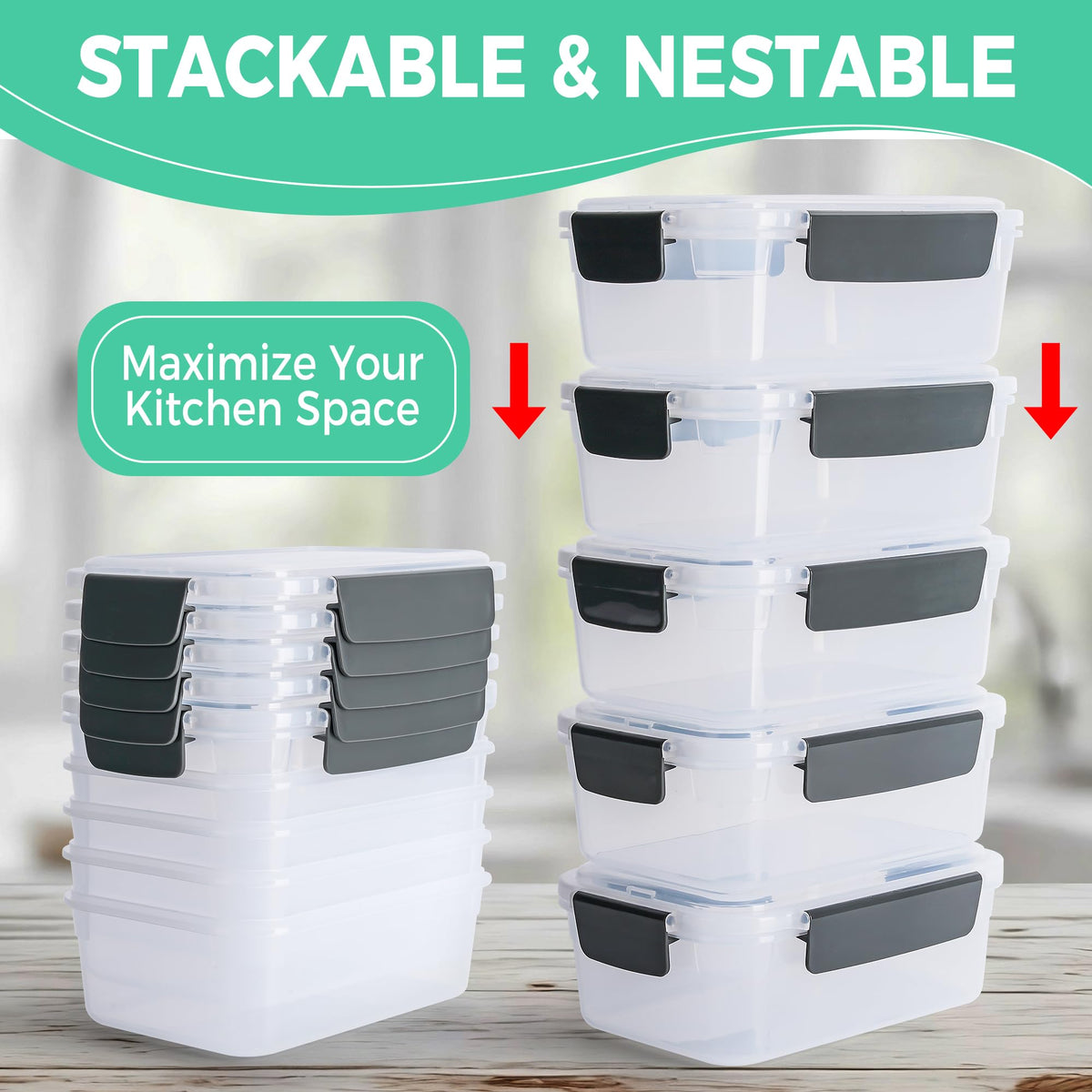 YORY nestable design saves space while keeping pantry organized