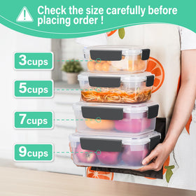 YORY snap-lock lids provide airtight seals to prevent leaks