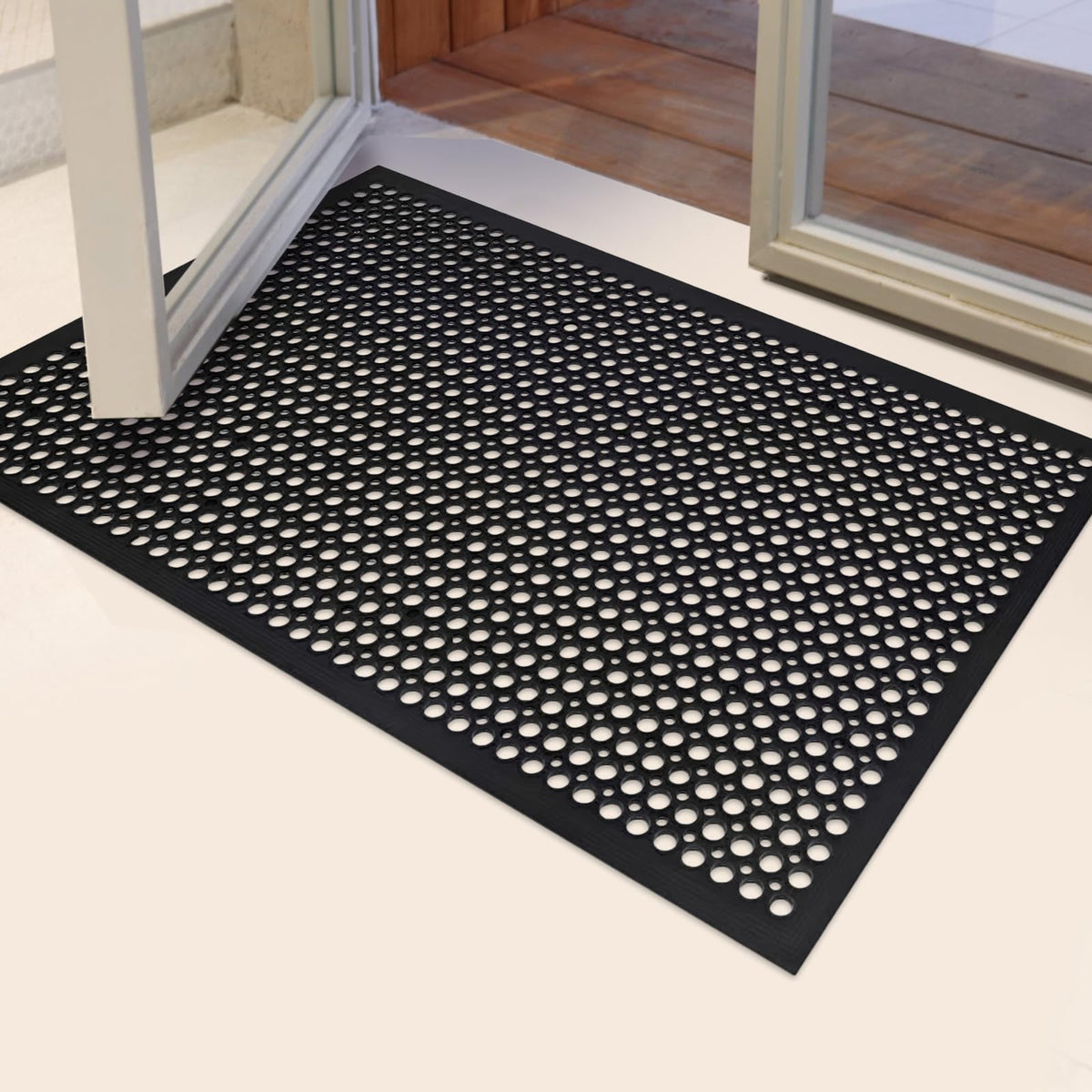 Yoshiko non-slip commercial mat reduces slips in high-traffic areas
