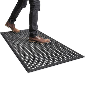 Yoshiko rubber floor mat with anti-fatigue design for busy commercial spaces