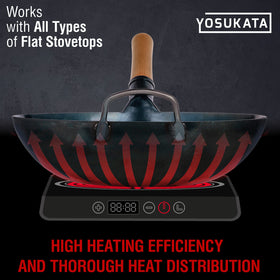 YOSUKATA deep wok supports stir-fry, braising, and frying with even heat.