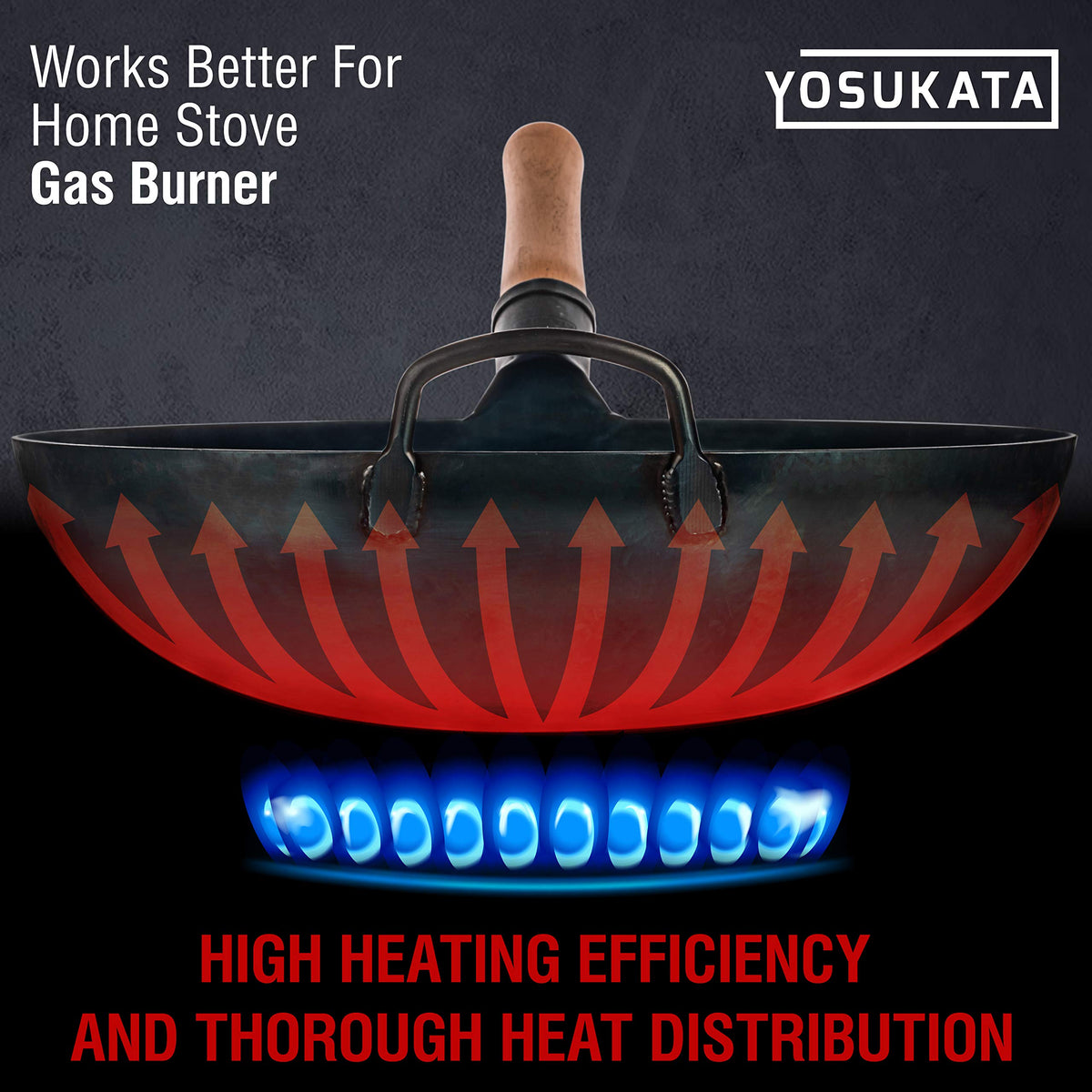 YOSUKATA outdoor camping wok on open flame.