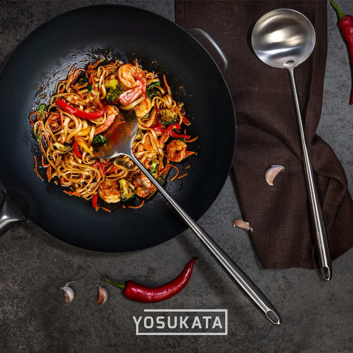 YOSUKATA silky finish adds elegance to your wok setup