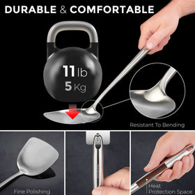 YOSUKATA stainless steel wok tools one piece for durable daily use