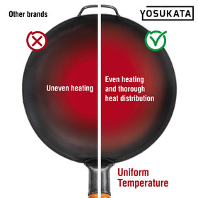 YOSUKATA wok deep-frying with hot oil and crispy texture