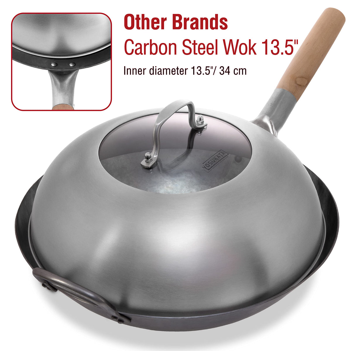 Tempered glass insert on the YOSUKATA lid allows visual progress checks.