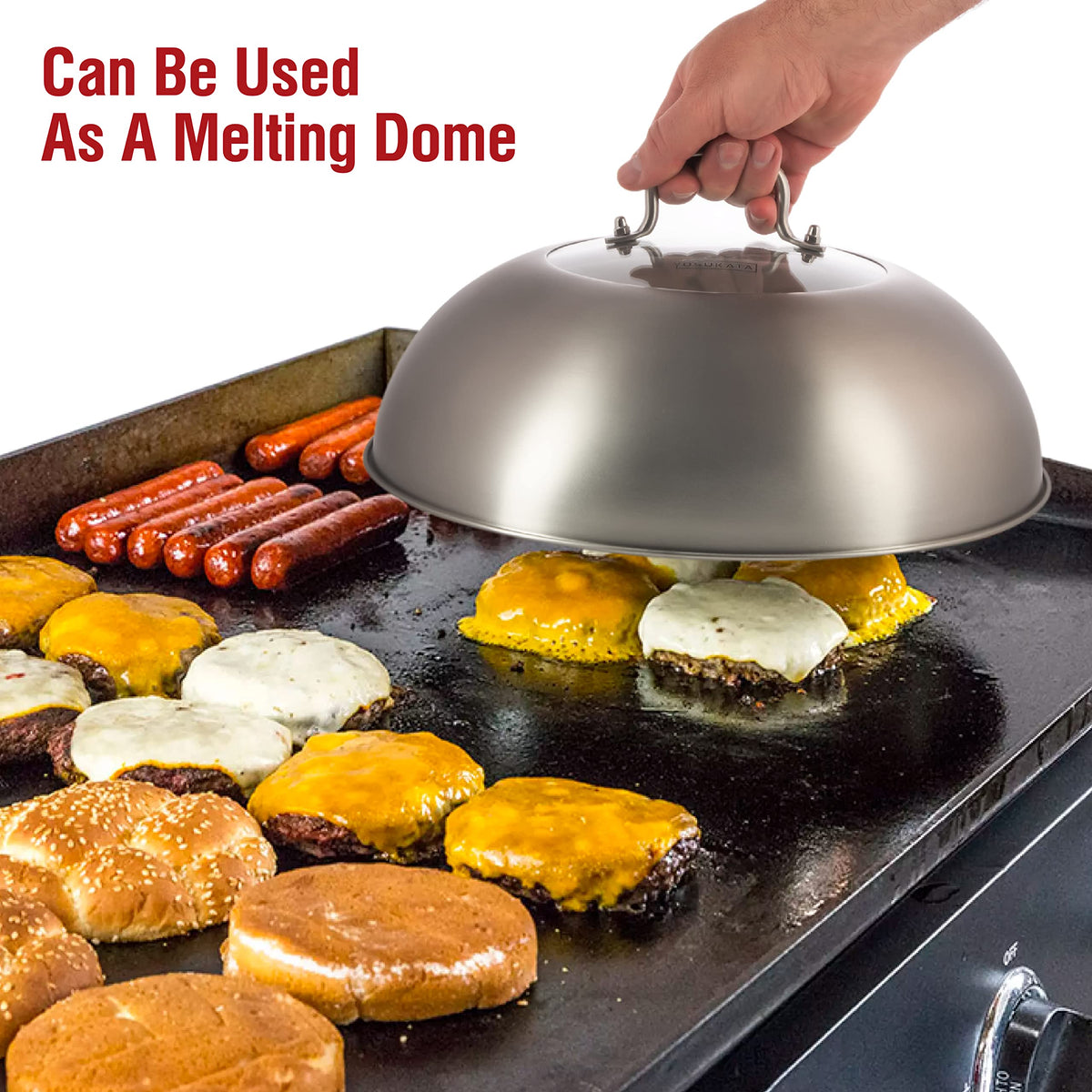 YOSUKATA wok lid lets you steam or sear with less splatter.