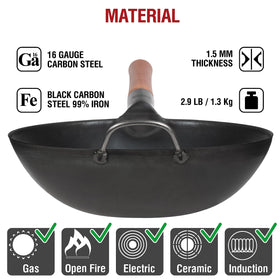 YOSUKATA pre-seasoned coating image communicates ready-to-use performance and natural non-stick foundation.