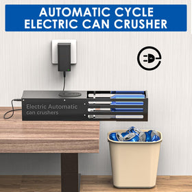YOTAN automatic cycle action crushing cans efficiently.
