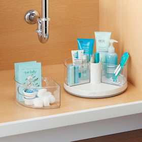YouCopia Crazy Susan removable bins simplify cleaning and reconfiguration.