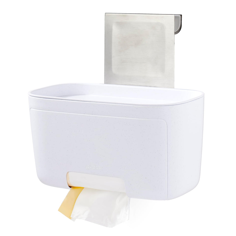 YouCopia DoorStash front-opening dispenser for quick bag access