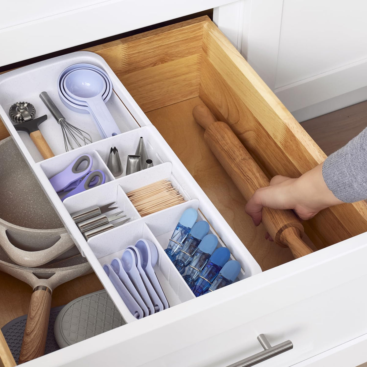 YouCopia DrawerFit BPA-free recycled plastic is durable and easy to clean