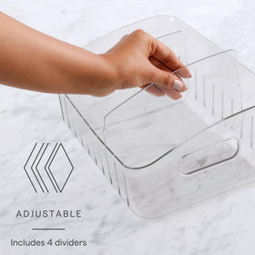 YouCopia FreezeUp with adjustable dividers keeps frozen bags neatly sorted