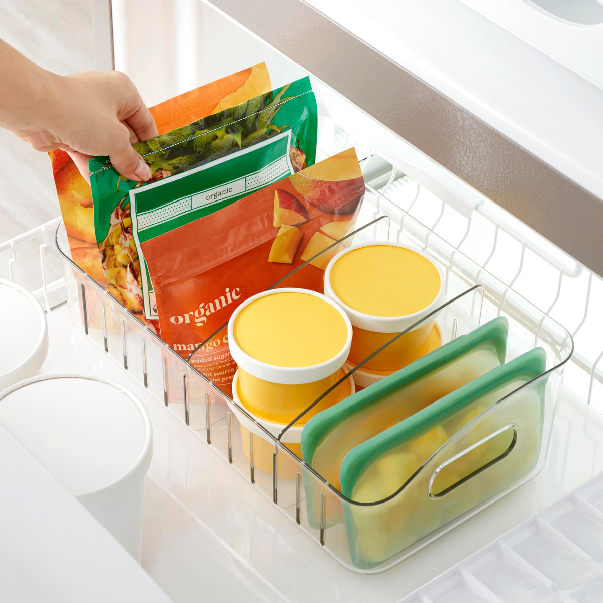 YouCopia FreezeUp 15-inch depth fits in most freezers.