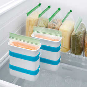 YouCopia FreezeUp space-saving blocks fit neatly in the freezer.
