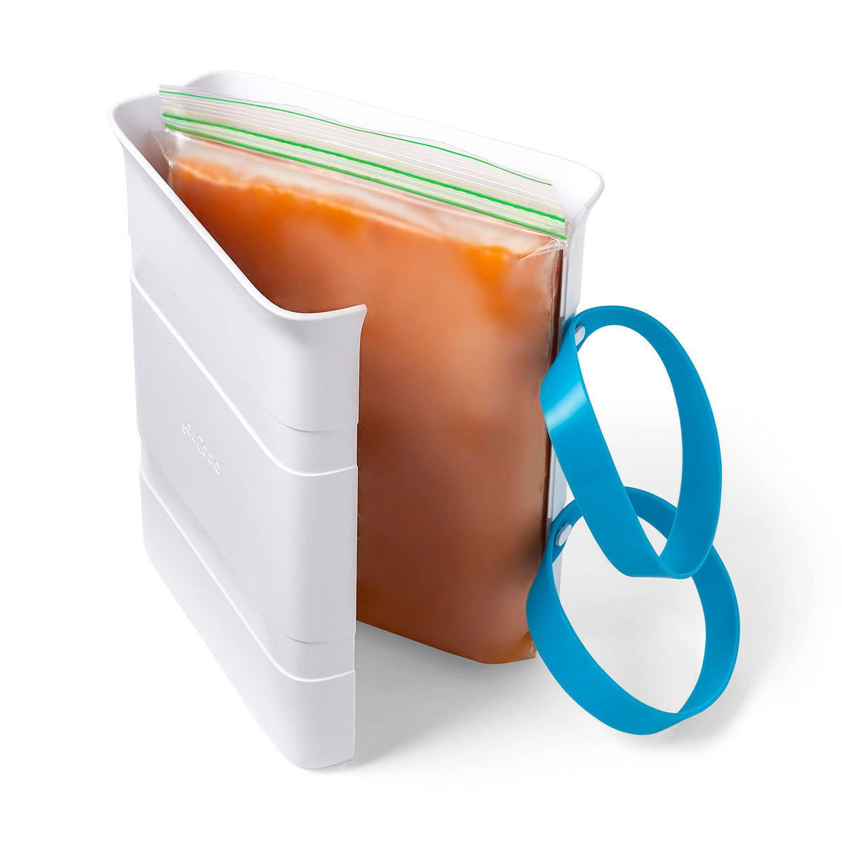 YouCopia FreezeUp vertical filling design for mess-free bag setup