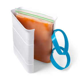YouCopia FreezeUp vertical filling design for mess-free bag setup