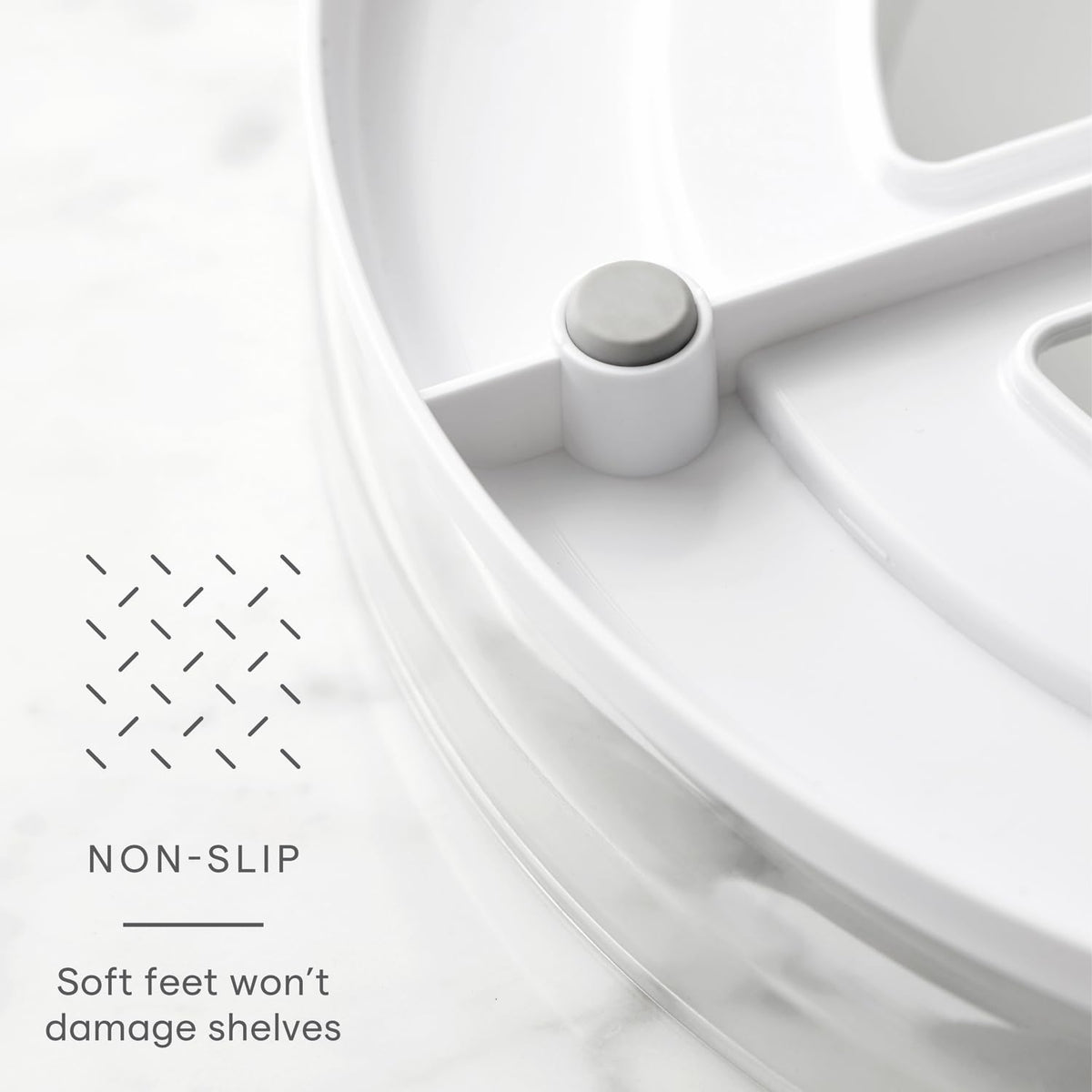 YouCopia FridgeView BPA-free design supports safe fridge storage.
