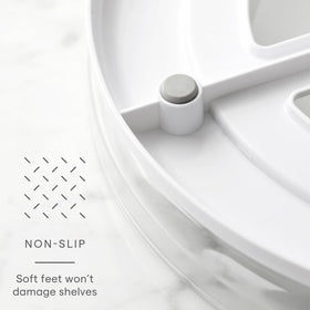 YouCopia FridgeView BPA-free design supports safe fridge storage.