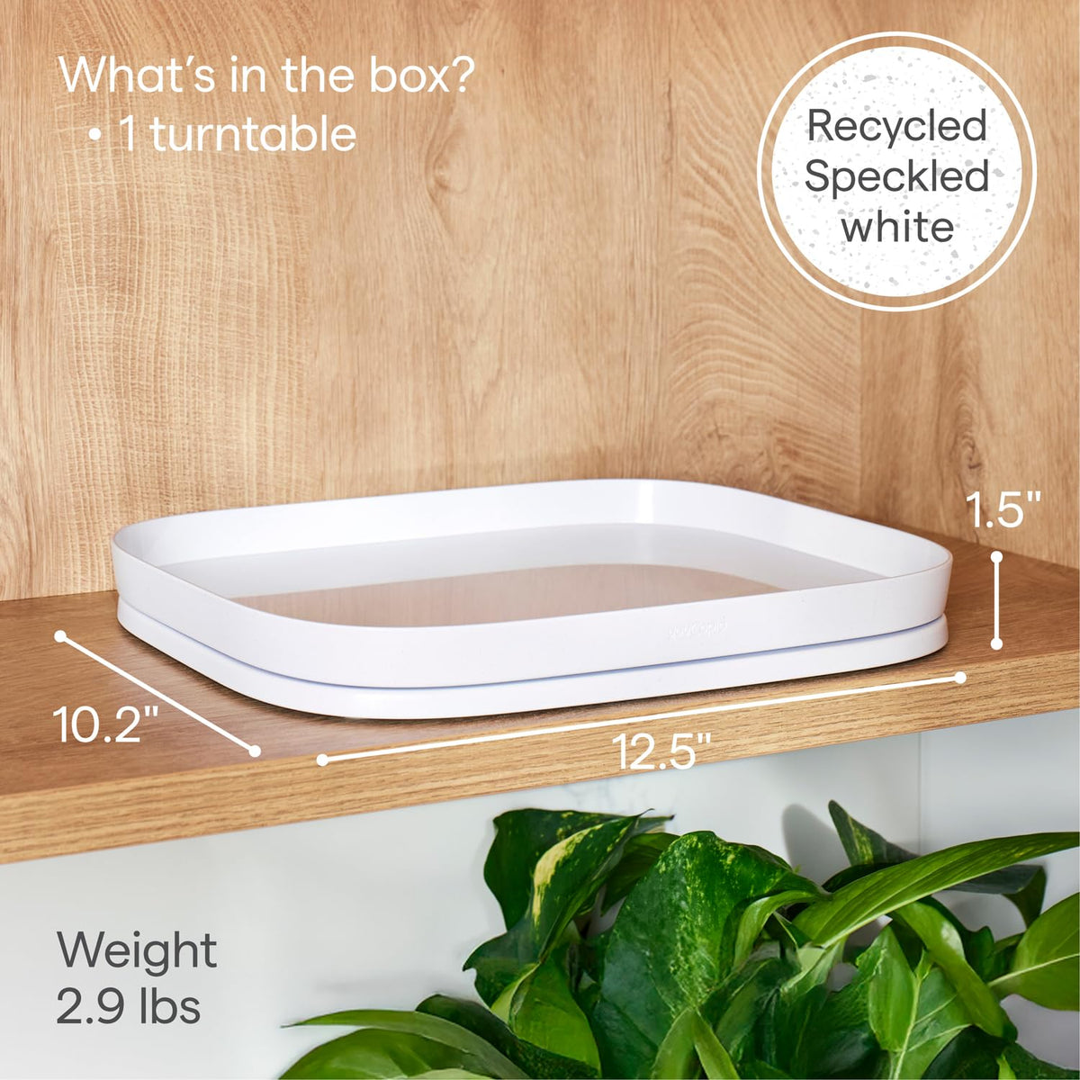 YouCopia MagicTrack with soft non-slip feet stabilizing on shelf