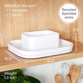 YouCopia MagicTrack rectangle turntable center bin stores packets or small spices