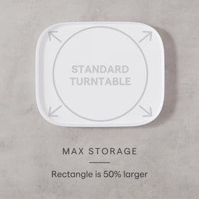 YouCopia MagicTrack rectangle turntable used in pantry to organize items