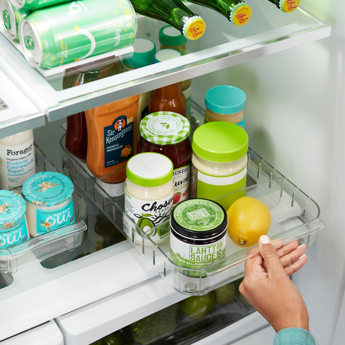 YouCopia RollOut Fridge Caddy BPA-free material for safe fridge storage