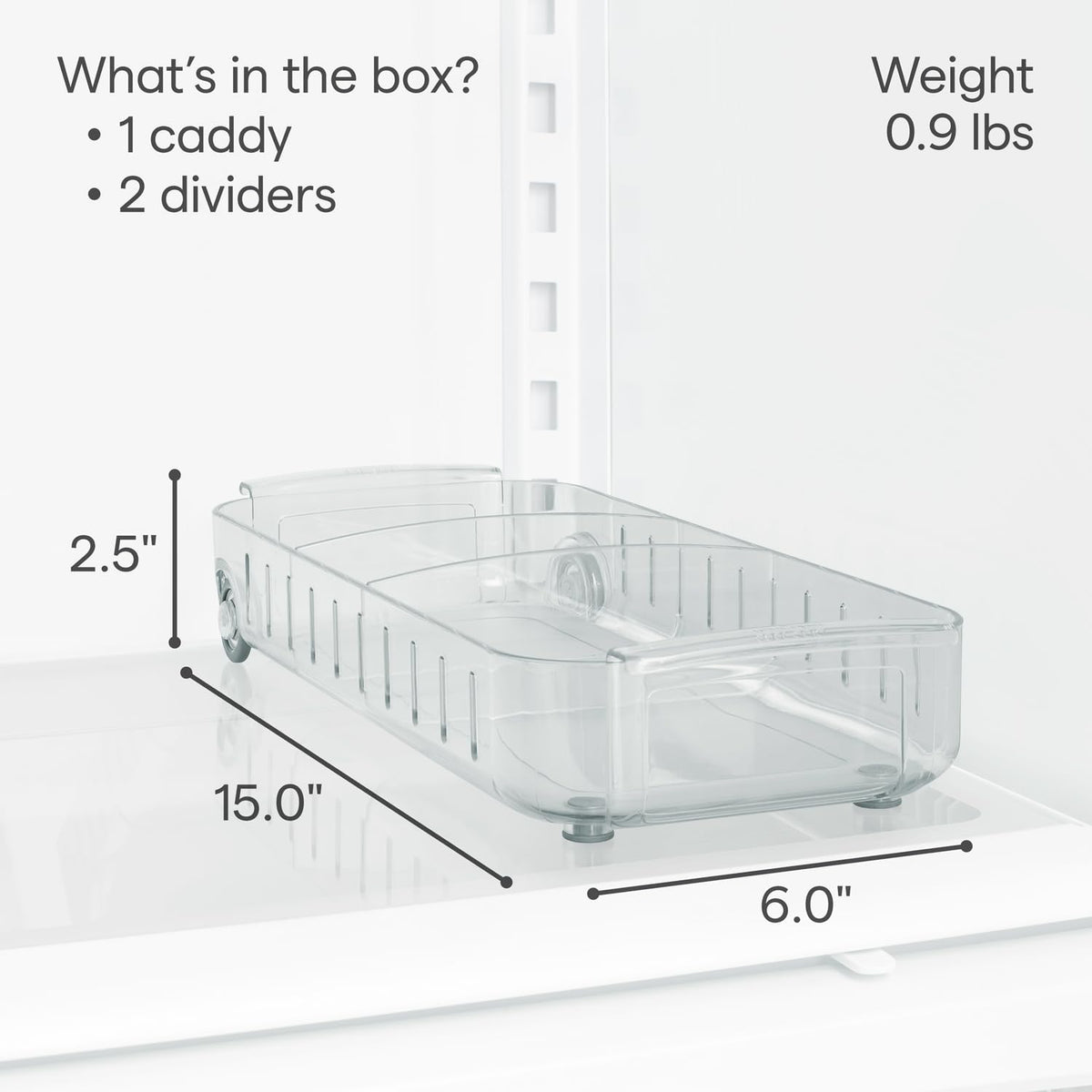 YouCopia RollOut Fridge Caddy sturdy handles for easy carrying