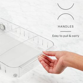 YouCopia RollOut Fridge Caddy soft-spinning wheels for smooth sliding
