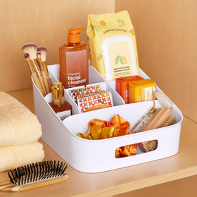 YouCopia ShelfBin fits on standard shelves for pantry organization.