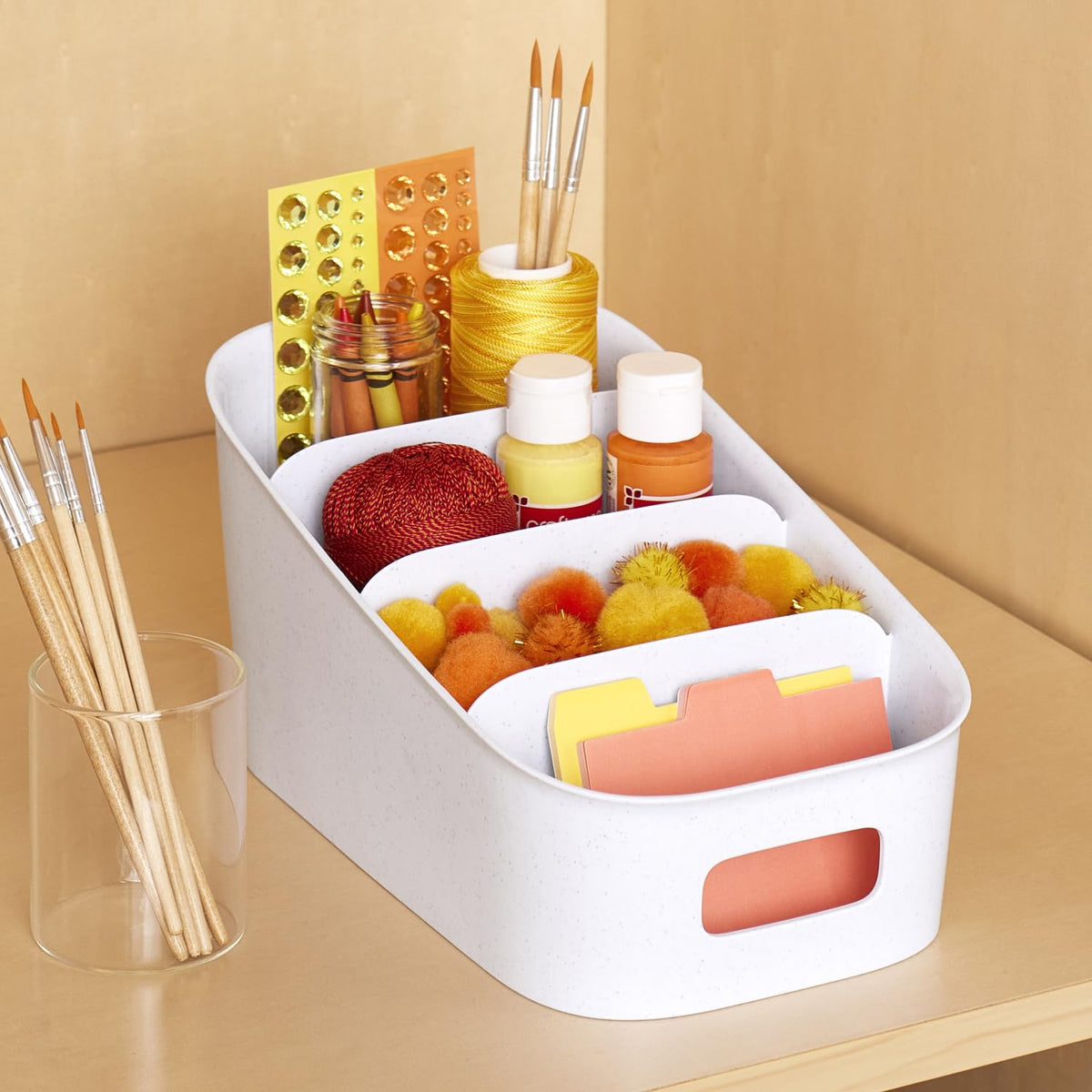 YouCopia ShelfBin kitchen organization for snacks and packets in order.