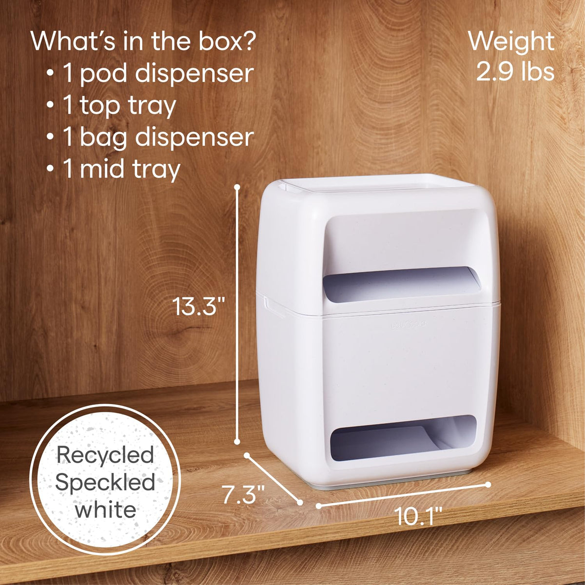 YouCopia SinkSuite removable top trays enable quick reloads and extra storage.
