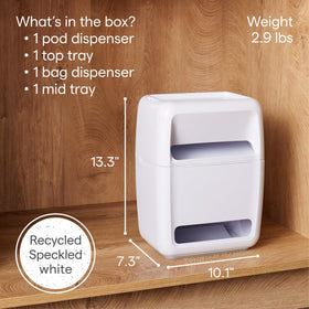 YouCopia SinkSuite removable top trays enable quick reloads and extra storage.