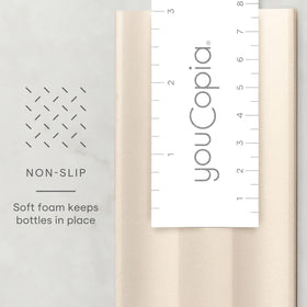 YouCopia SpiceLiner non-slip foam keeps bottles secure during use.