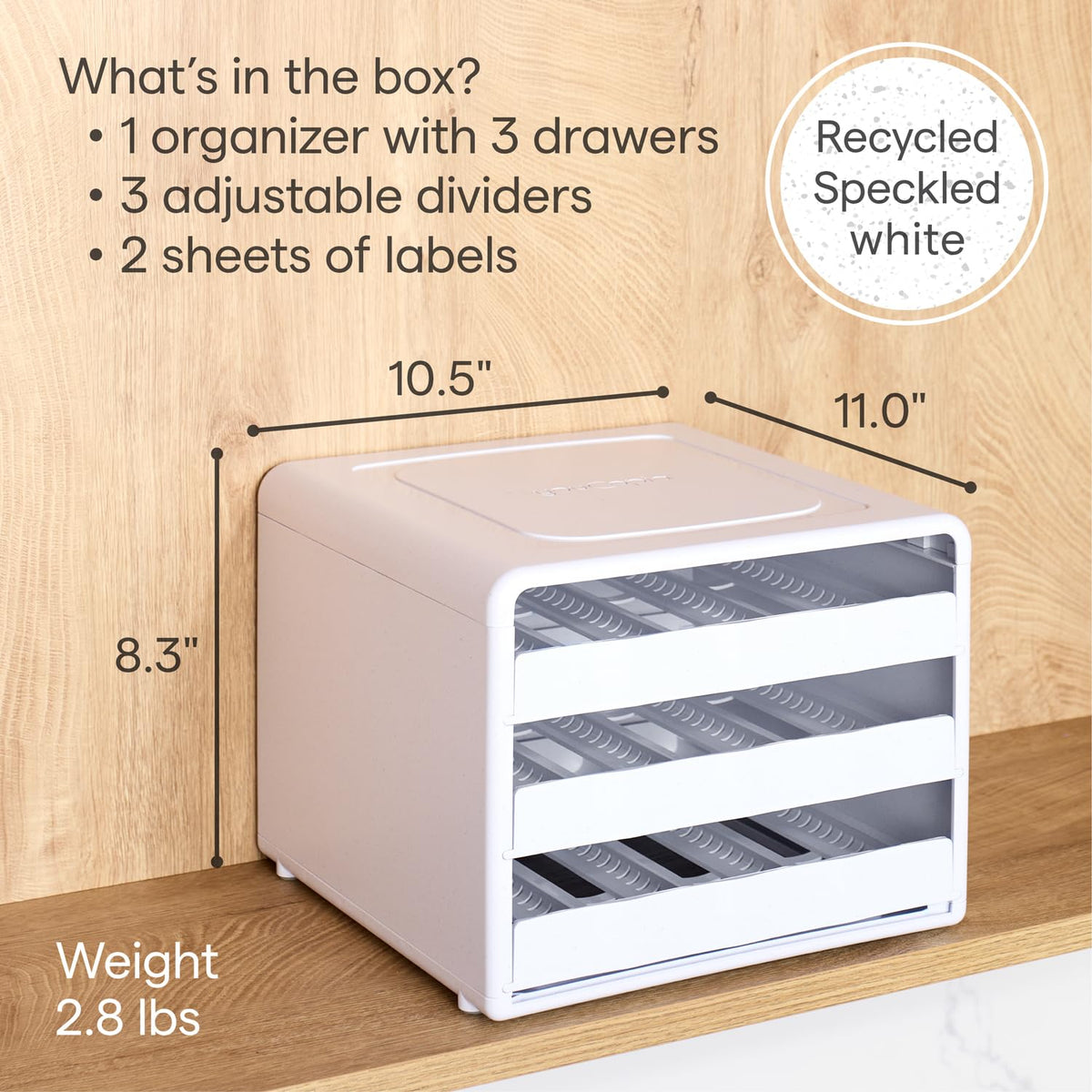 YouCopia SpiceStack includes 104 labels for faster organized lookup.